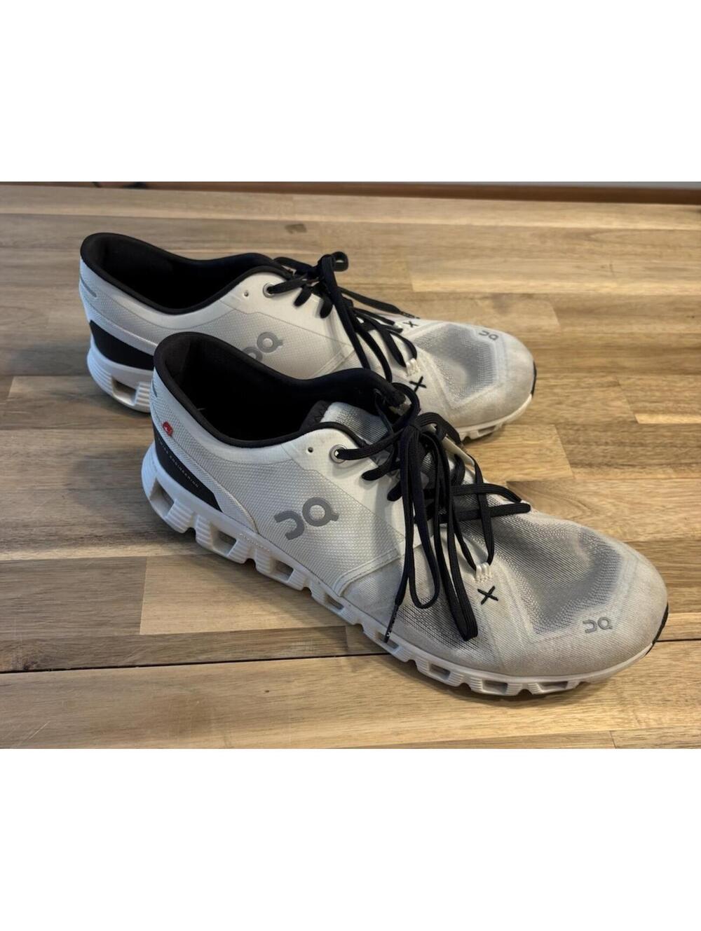 On Cloud Men’s X 4 Training Shoes Ivory Black Size US 12 EU 47 Running Outdoor